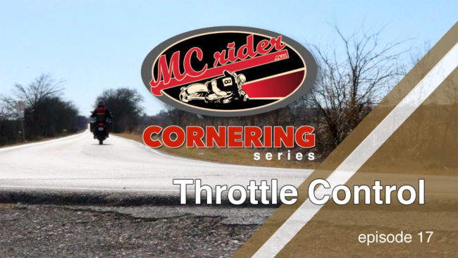 motorcycle cornering and throttle control