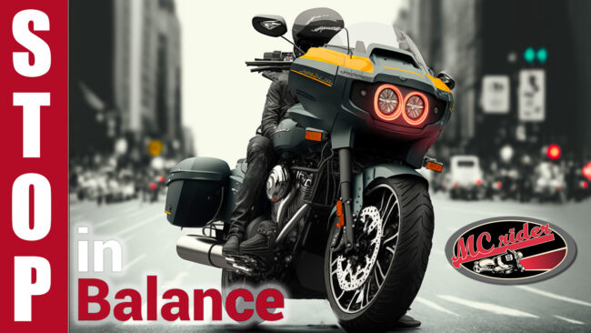 Tips for stopping a motorcycle in balance