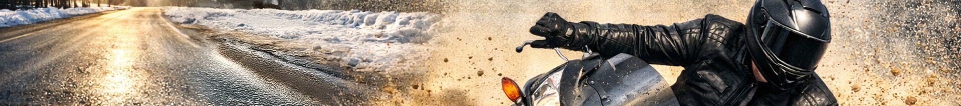 Riding a motorcycle after snow and ice