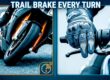Trail braking on a motorcycle