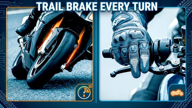 E-471-hero Trail braking on a motorcycle